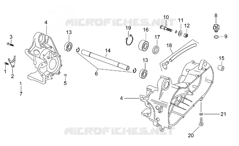 Central crank-case set