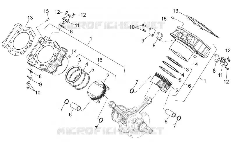 Cylinder with piston