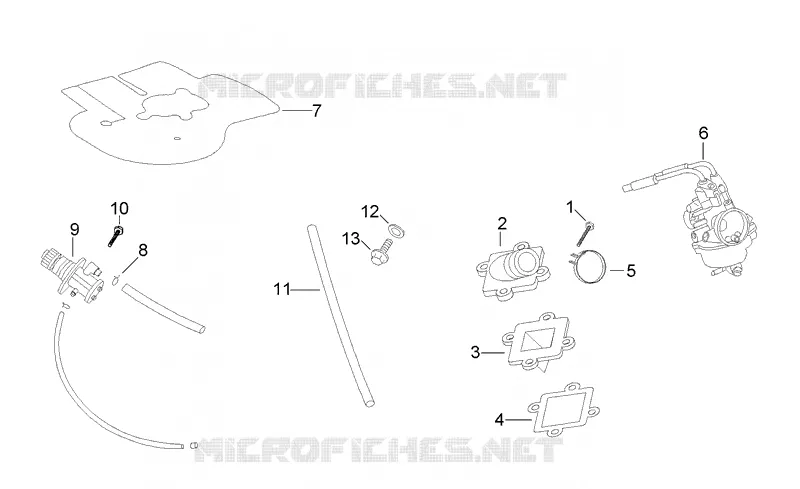 Carburettor  - oil pump assy.