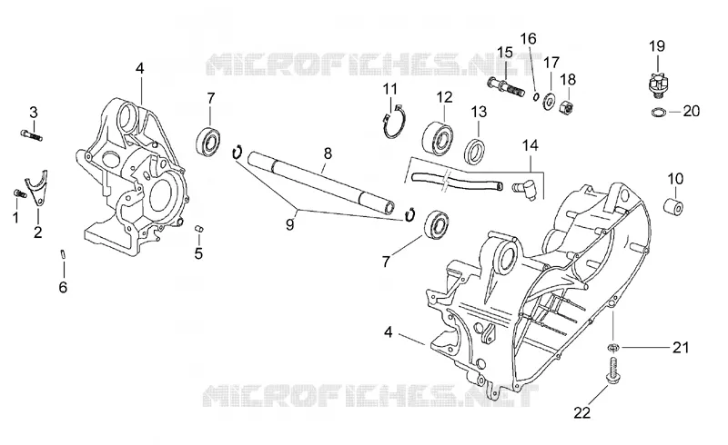 Central crank-case set