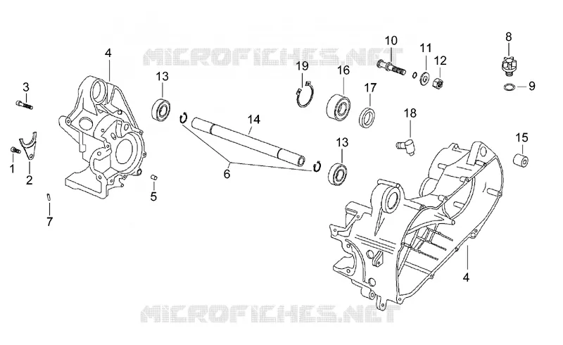 Central crank-case set