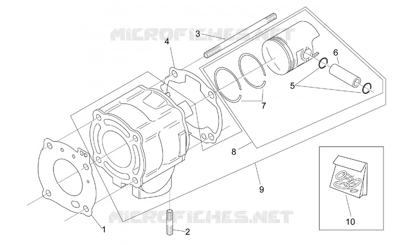 Cylinder with piston