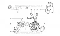 Complete carburator - Toevoeraansluiting