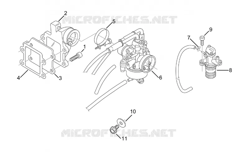 Carburettor  - oil pump assy.