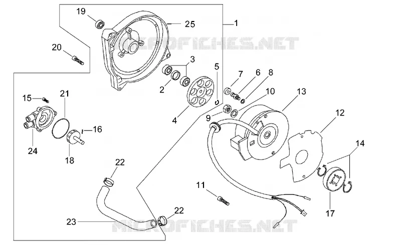 Flywheel - Water pump
