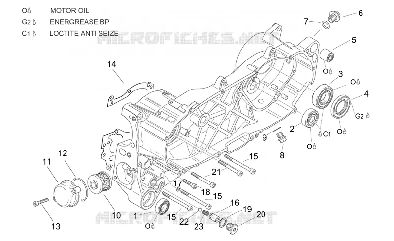 Central semi-crankcase