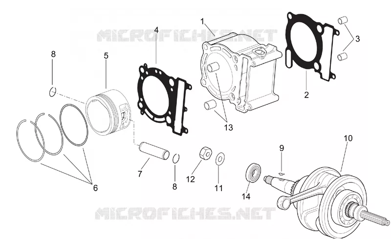 Drive shaft - Cylinder - Piston