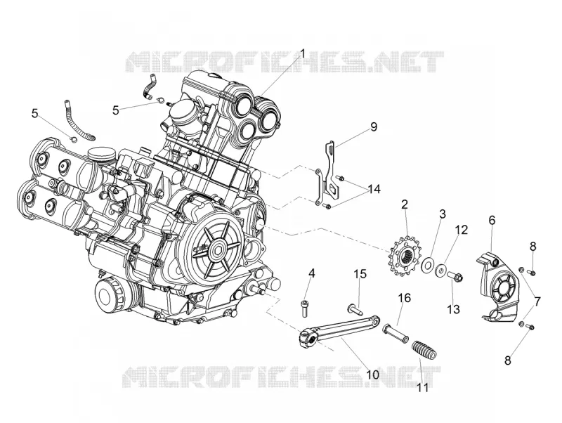 MOTOR - SCHAKELPEDAAL - TANDWIEL