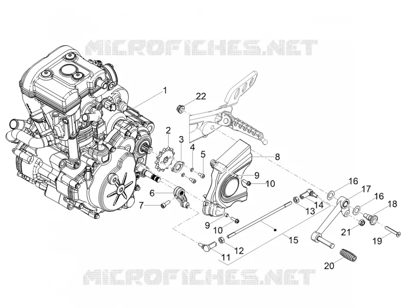 MOTOR - SCHAKELPEDAAL - TANDWIEL