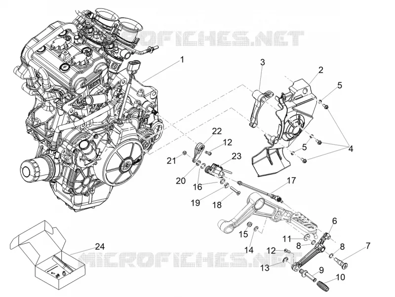 MOTOR - SCHAKELPEDAAL - TANDWIEL