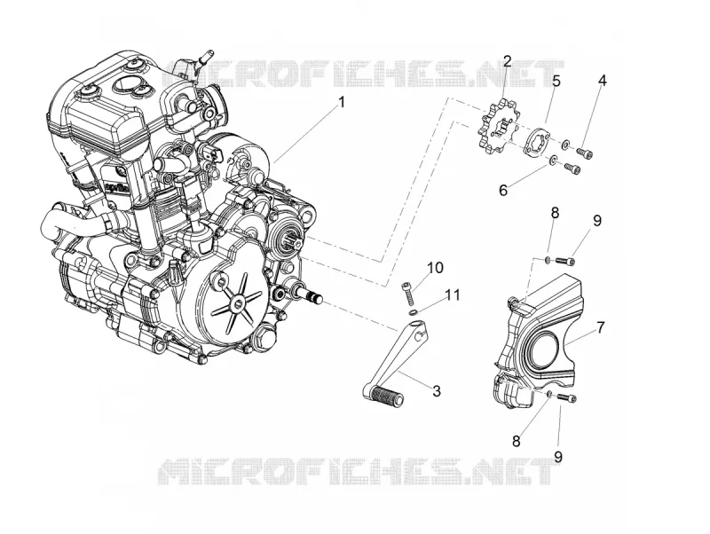MOTOR - SCHAKELPEDAAL - TANDWIEL