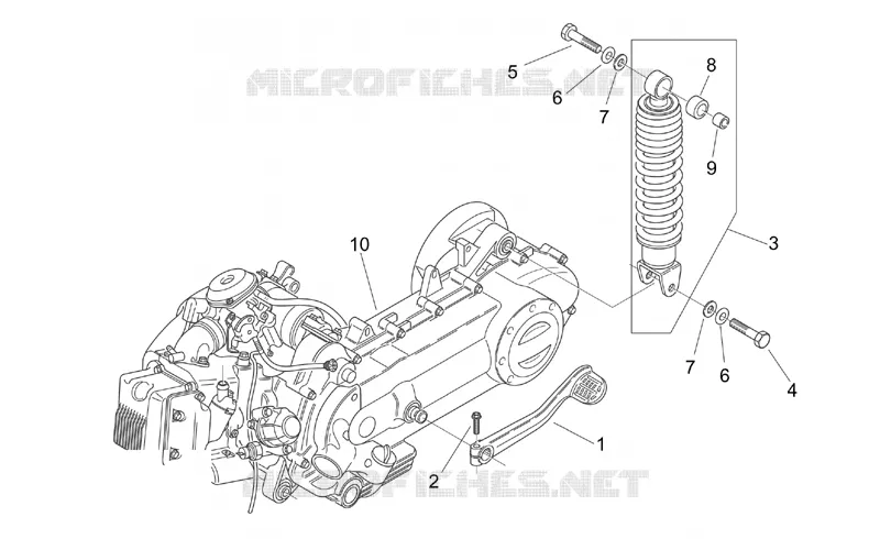 Engine - Rear shock absorber