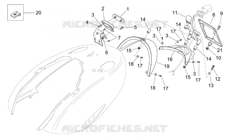 Rear body - Plate holder