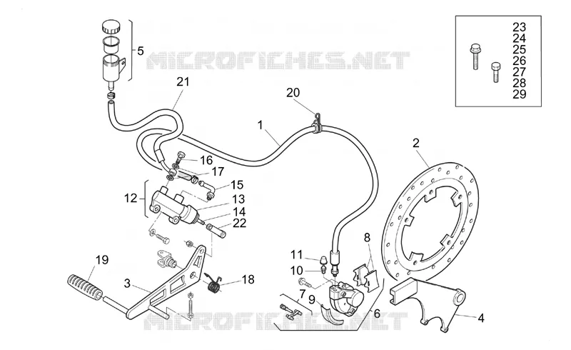 Rear brake caliper
