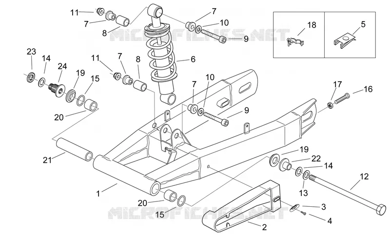 Swing arm - Shock absorber