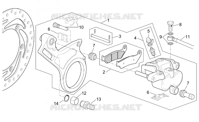 Rear brake caliper