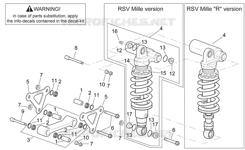 Connecting rod - rear shock abs.