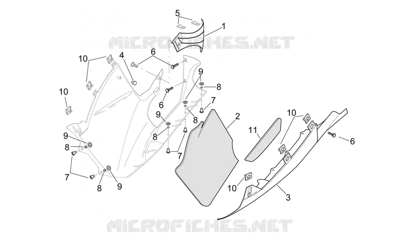 Central body - LH fairings