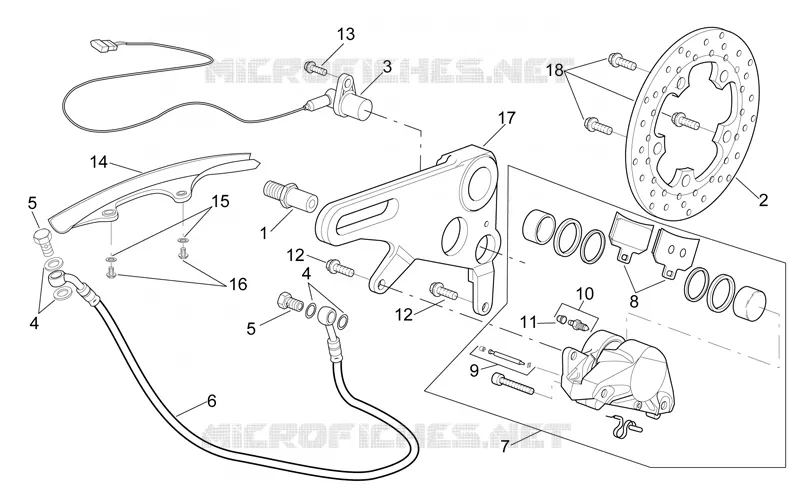 Rear brake caliper