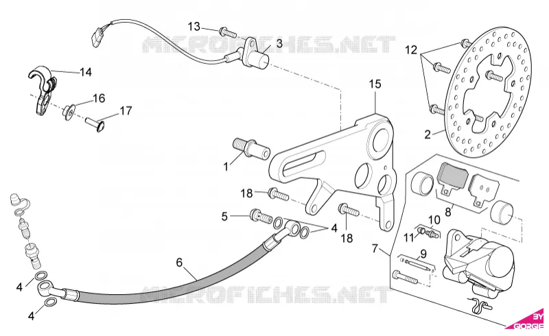 Rear brake caliper