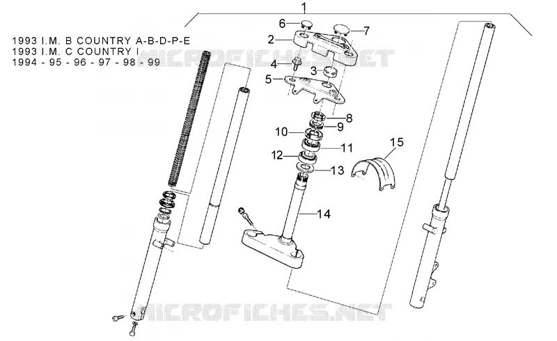 Front fork 93-99 - Stem