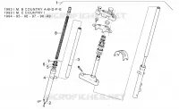 Front fork 93-99 - RH Sleeve