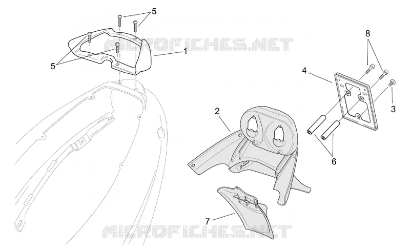 Rear body  - Plate holder