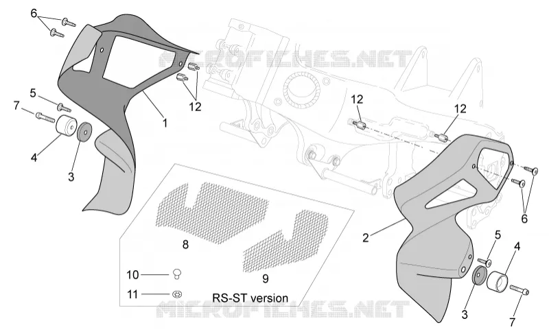 Central body - Upper fairings