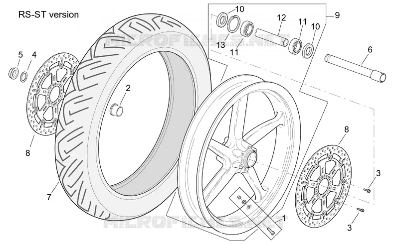 ST-RS version front wheel