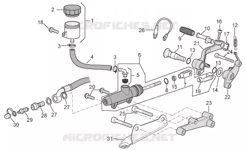 Rear master cylinder