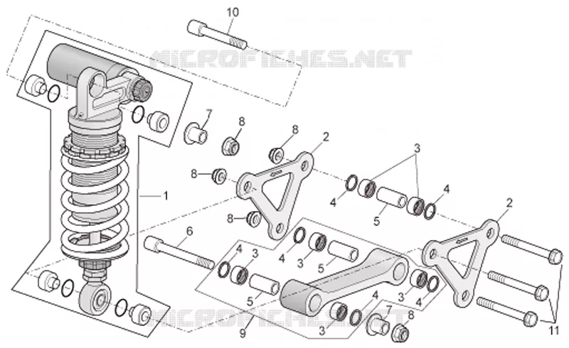 Connecting rod - rear shock abs.