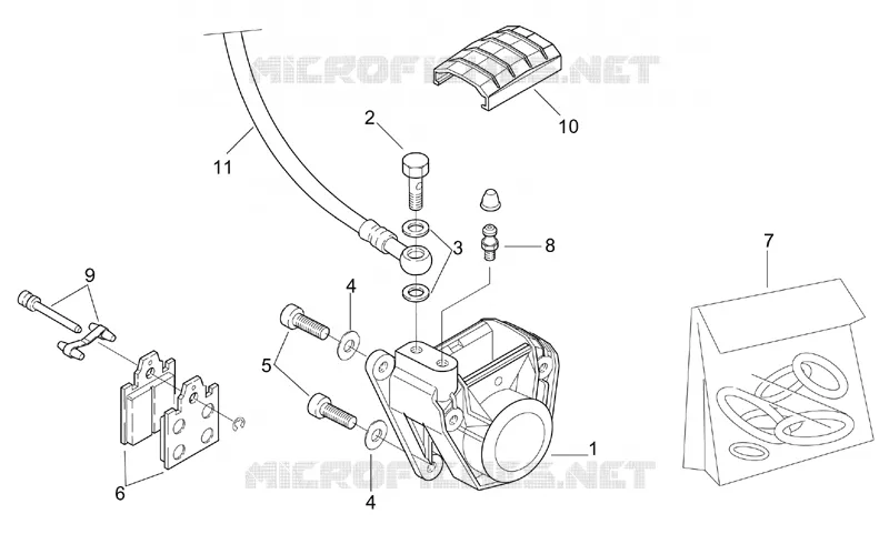 Rear brake caliper