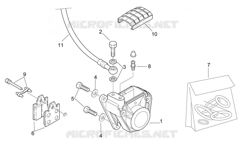 Rear brake caliper