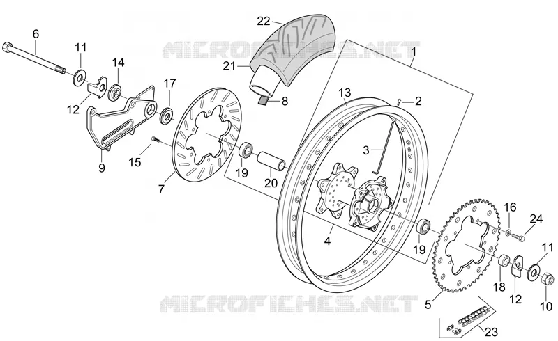 Rear wheel - SUPERMOTARD