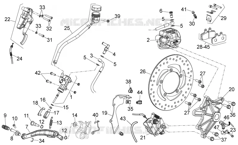 Rear brake system