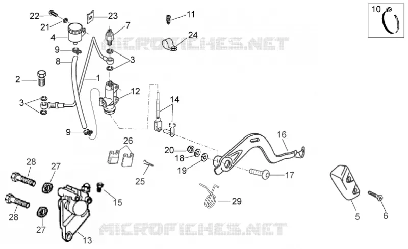 Rear brake caliper