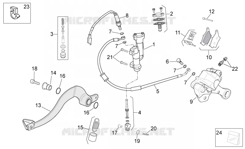 Rear brake system