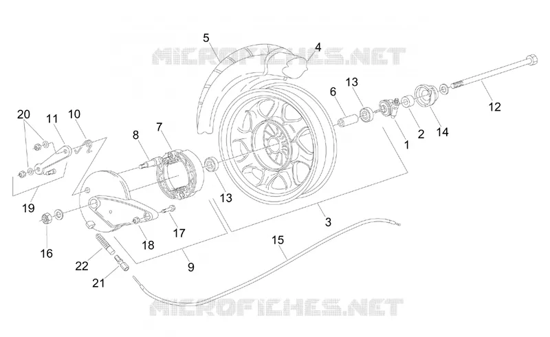 Front wheel - drum brake