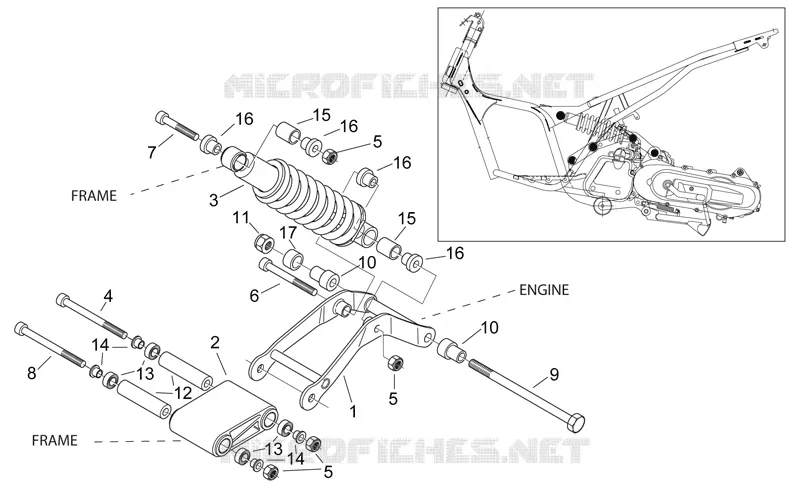 Connect. Elem.ts - Rear shock abs.