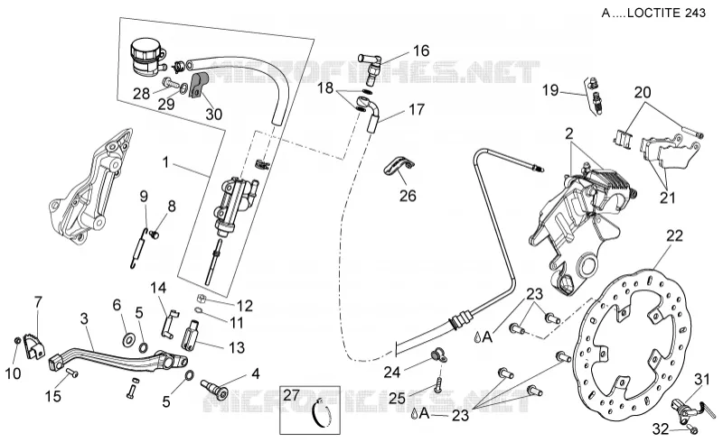 Rear brake system