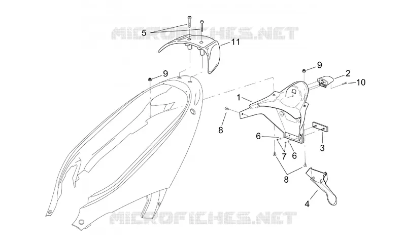 Rear body  - Plate holder