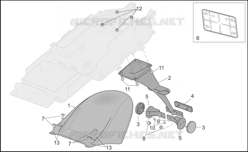 Rear mudguard