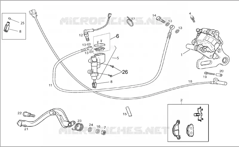 Rear brake caliper