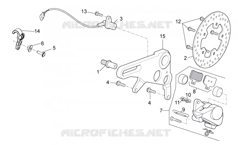 Rear brake caliper